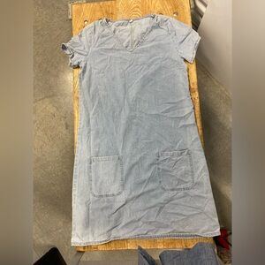 Casual Denim Midi Dress